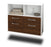 Sideboard Moreno Valley, Walnuss Seite ( 92x79x35cm) - Dekati GmbH