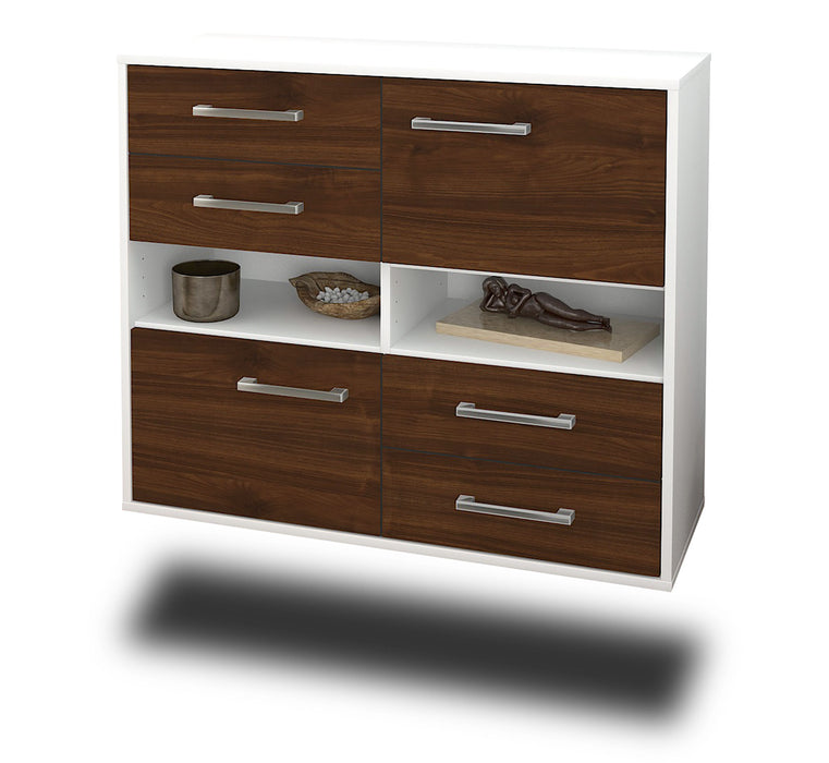 Sideboard Oxnard, Walnuss Seite ( 92x79x35cm) - Dekati GmbH