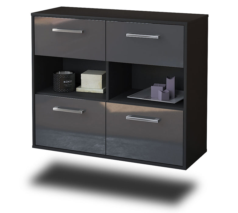 Sideboard Richmond, Grau Seite ( 92x79x35cm) - Dekati GmbH